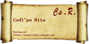 Csépe Rita névjegykártya
